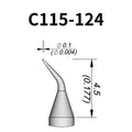 C115 cartridge is compatible with leading soldering stations including JBC, AIFEN, SUGON, YIHUA, and AIXUN models.

The C115 cartridge is optimized for high-precision soldering and repair of miniaturized electronic components.&nbsp;
Engineered to meet the exacting demands of micro-electronics manufacturing and precision repair applications.
Measuring approximately 45mm.

This cartridge comes with a thermal resistance of around 2~3 Ohm.

They only work with&nbsp;T115 Handles.