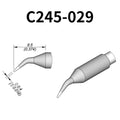 C245 cartridge range is the most conventional one of JBC, AIFEN, SUGON, YIHUA, AIXUN, GEEBOON, Silverflo with many shapes, sizes and special models.
They are appropriate for general soldering purposes and they are perfect for both SMD components or for applications with high power requirements such as ground plane soldering.

Measuring approximately 100mm.

This cartridge comes with a thermal resistance of around 2~3 Ohm.

They work with T245 Handles.