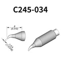 C245 cartridge range is the most conventional one of JBC, AIFEN, SUGON, YIHUA, AIXUN, GEEBOON, Silverflo with many shapes, sizes and special models.
They are appropriate for general soldering purposes and they are perfect for both SMD components or for applications with high power requirements such as ground plane soldering.

Measuring approximately 100mm.

This cartridge comes with a thermal resistance of around 2~3 Ohm.

They work with T245 Handles.