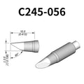 C245 cartridge range is the most conventional one of JBC, AIFEN, SUGON, YIHUA, AIXUN, GEEBOON, Silverflo with many shapes, sizes and special models.
They are appropriate for general soldering purposes and they are perfect for both SMD components or for applications with high power requirements such as ground plane soldering.

Measuring approximately 100mm.

This cartridge comes with a thermal resistance of around 2~3 Ohm.

They work with T245 Handles.