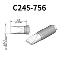 C245 cartridge range is the most conventional one of JBC, AIFEN, SUGON, YIHUA, AIXUN, GEEBOON, Silverflo with many shapes, sizes and special models.
They are appropriate for general soldering purposes and they are perfect for both SMD components or for applications with high power requirements such as ground plane soldering.

Measuring approximately 100mm.

This cartridge comes with a thermal resistance of around 2~3 Ohm.

They work with T245 Handles.
