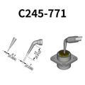 C245 cartridge range is the most conventional one of JBC, AIFEN, SUGON, YIHUA, AIXUN, GEEBOON, Silverflo with many shapes, sizes and special models.
They are appropriate for general soldering purposes and they are perfect for both SMD components or for applications with high power requirements such as ground plane soldering.

Measuring approximately 100mm.

This cartridge comes with a thermal resistance of around 2~3 Ohm.

They work with T245 Handles.