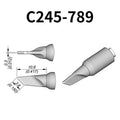 C245 cartridge range is the most conventional one of JBC, AIFEN, SUGON, YIHUA, AIXUN, GEEBOON, Silverflo with many shapes, sizes and special models.
They are appropriate for general soldering purposes and they are perfect for both SMD components or for applications with high power requirements such as ground plane soldering.

Measuring approximately 100mm.

This cartridge comes with a thermal resistance of around 2~3 Ohm.

They work with T245 Handles.