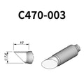 The C470 soldering tip is engineered to handle high-thermal-demand applications with superior heat retention and transfer efficiency.
Maximize your soldering setup's versatility with the C470 tip, compatible with both the T470 heavy-duty iron and HT470 tweezer.
Measuring approximately 122mm.

This cartridge comes with a thermal resistance of around 7 Ohm.

They work ONLY with T470 Handles.