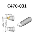 The C470 soldering tip is engineered to handle high-thermal-demand applications with superior heat retention and transfer efficiency.
Maximize your soldering setup's versatility with the C470 tip, compatible with both the T470 heavy-duty iron and HT470 tweezer.
Measuring approximately 122mm.

This cartridge comes with a thermal resistance of around 7 Ohm.

They ONLY work with&nbsp;T470 Handles.