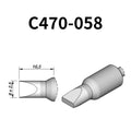 The C470 soldering tip is engineered to handle high-thermal-demand applications with superior heat retention and transfer efficiency.
Maximize your soldering setup's versatility with the C470 tip, compatible with both the T470 heavy-duty iron and HT470 tweezer.
Measuring approximately 122mm.

This cartridge comes with a thermal resistance of around 7 Ohm.

They work ONLY with T470 Handles.