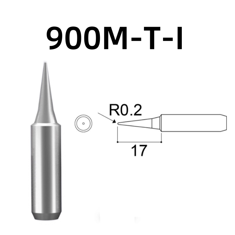 Shape: Conical Tip, R0.2 X 17MM.
Applicable models: 928, 936, 938 soldering station.
Compatible for: 900M, 900M-ESD, 907, 907-ESD, 933 soldering iron handle.
Other models: 900M-T-1C, 900M-T-1CF, 900M-T-2C, 900M-T-2CF, 900M-T-3C, 900M-T-3CF, 900M-T-4C, 900M-T-4CF, 900M-T-0.5C, 900M-T-0.8C, 900M-T-0.8D, 900M-T-1.2D, 900M-T-1.6D, 900M-T-2.4D, 900M-T-3.2D, 900M-T-S3, 900M-T-SB, 900M-T-LB, 900M-T-1.8H, 900M-T-S4.

If you need any other model products, please kindly contact us.&nbsp;