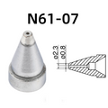 Inner Diameter: 0.8MM Outer Diameter: 2.3MM.

Compatible for: FR-301, FR-4101, FR-4103 Desoldering Tin Gun.
Other models: N61-01, N61-02, N61-03, N61-04, N61-05, N61-06, N61-08, N61-09, N61-10, N61-11, N61-12, N61-13, N61-14, N61-15, N61-16.

If you need any other model products, please kindly contact us.&nbsp;