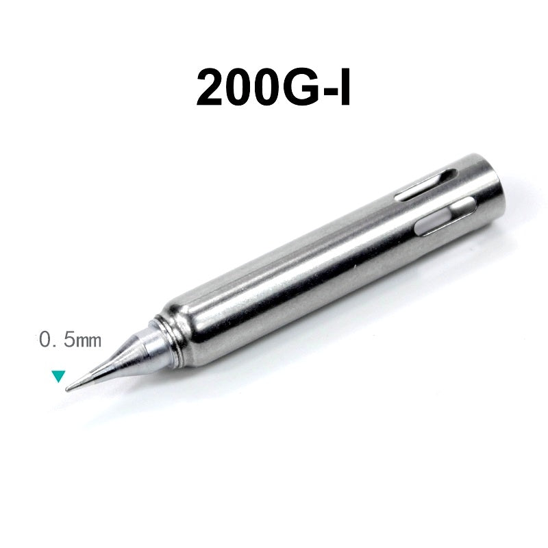 Total length: 61 mm
Inner diameter: 8 mm
Outer diameter: 8.7mm
Compatible for: QUICK 3202-901C, 713-901B soldering station iron (90W).
Other 200G series soldering head models: 200G-I, 200G-B, 200G-J, 200G-SK, 200G-K, 200G-1C, 200G-2C, 200G-3C, 200G-4C, 200G-5C, 200G-1.2D, 200G-1.6D, 200G-2.4D, 200G-3.2D, 200G-4.2D.


If you need any other model products, please kindly contact us.