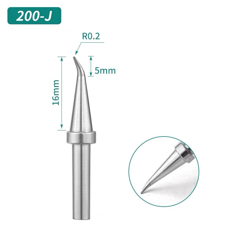 Shape: Bent Conical Tip, R0.2MM/30DEG X 16MM.
Total length: 31.5mm
Inner diameter: 2.0mm
Outer diameter: 4.0mm
Compatible for: QUICK TS2200/203H/503/504/203D/376D&nbsp;Soldering Station.
Other QUICK 200 Tips Model: 200-I, 200-B, 200-2B, 200-LB, 200-SK, 200-K, 200-LK, 200-1C, 200-2C, 200-3C, 200-4C, 200-5C, 200-0.8D, 200-1.2D, 200-1.6D, 200-2.4D, 200-3.2D.


If you need any other model products, please kindly contact us.