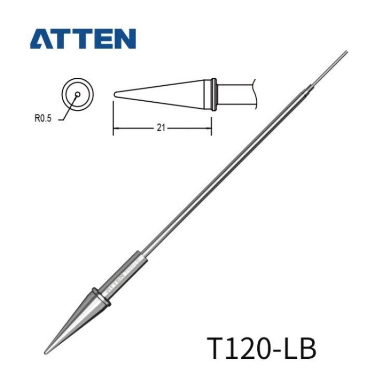 Other T120 Series Models: T120-K, SK, LK, LB, B, I, 1C, 2C, 3C, 4C, 5C, 0.8D, 1.2D, 2.4D, 3.2D, 4.2D.&nbsp;

Compatible with ATTEN ST-3120D (120W) soldering station&nbsp; SP-H120 iron handle.

If you need any other model products, please kindly contact us.