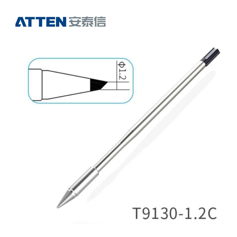 Other T9130 Series Models: T9130-K, SK, 2.0SK, SI,
T9130-1,0I, 0,5I, 0,1SI, 0,2SI, 0,3SI, 0,1IS, 0,3IS, 0,5IS,
T9130-1,2C, 2,4C, 4,6C, 1,6D, 2,4D, 3,2D, 4,6D.
Compatible with ST-9150/ST-1509 (130W) station and Y9130 soldering irons.