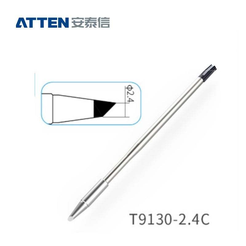 Other T9130 Series Models: T9130-K, SK, 2.0SK, SI,
T9130-1,0I, 0,5I, 0,1SI, 0,2SI, 0,3SI, 0,1IS, 0,3IS, 0,5IS,
T9130-1,2C, 2,4C, 4,6C, 1,6D, 2,4D, 3,2D, 4,6D.
Compatible with ST-9150/ST-1509 (130W) station and Y9130 soldering irons.