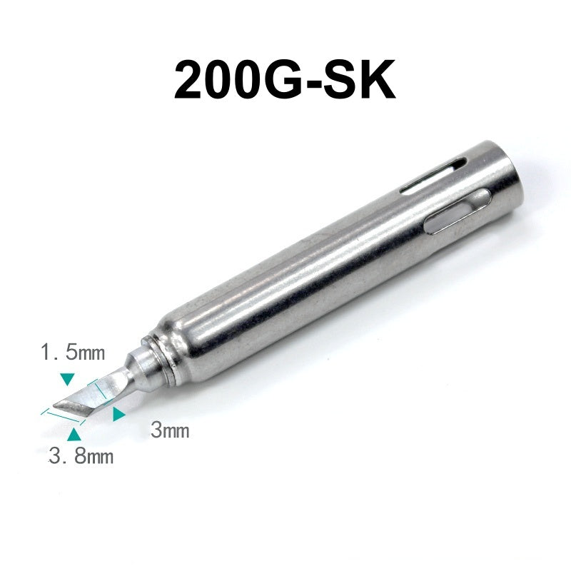 Total length: 61 mm
Inner diameter: 8 mm
Outer diameter: 8.7mm
Compatible for: QUICK 3202-901C soldering station iron (90W), QUICK 713-901B hot air gun/tin suction gun soldering station iron (90W).
Other 200G series soldering head models: 200G-I, 200G-B, 200G-J, 200G-SK, 200G-K, 200G-1C, 200G-2C, 200G-3C, 200G-4C, 200G-5C, 200G-1.2D, 200G-1.6D, 200G-2.4D, 200G-3.2D, 200G-4.2D.


If you need any other model products, please kindly contact us.