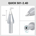 Total length: 55mm
Head diameter: 2.4mm
Inner diameter: 2.0mm
Outer diameter: 9.0mm
Compatible for: QUICK 206B, 206C, 206D Soldering Station.
Other QUICK 501 Models: 501-5C, 501-6C, 501-8C-01, 501-10C-01, 501-3.5D, 501-4.2D, 501-5D, 501-6D, 501-8D, 501-10D, 501-16D, 501-6D-01, 501-8D-02, 501-10D-01, 501-16D-01, 501-K, 501-B-01, 501-8D-01.


If you need any other model products, please kindly contact us.