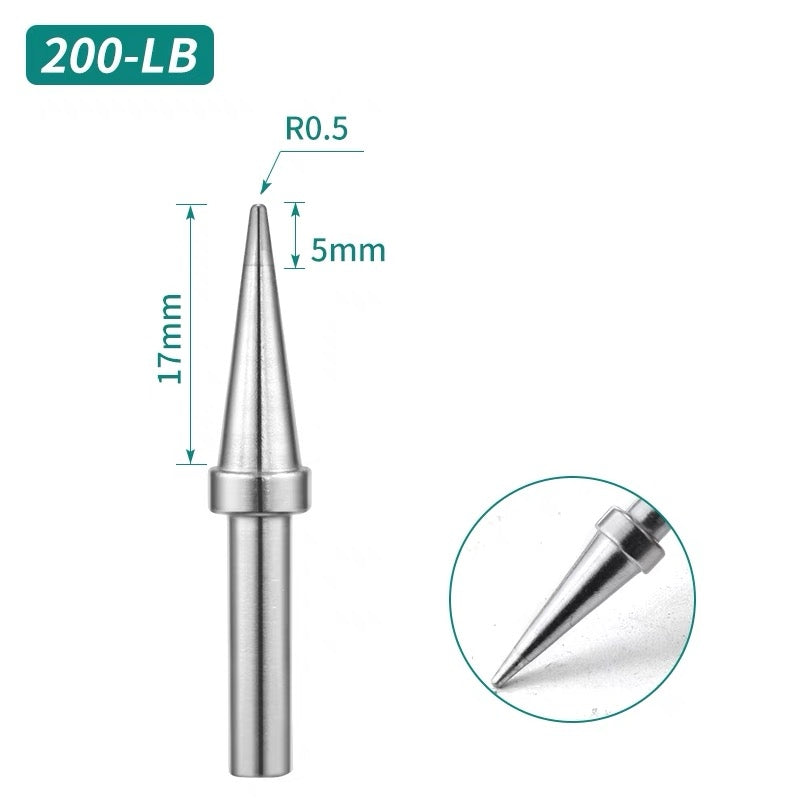 Shape: Conical Tip, R0.5 X 17MM.
Total length: 33.5mm
Inner diameter: 2.0mm
Outer diameter: 4.0mm
Compatible for: QUICK TS2200/203H/503/504/203D/376D&nbsp;Soldering Station.
Other QUICK 200 Tips Model: 200-I, 200-J, 200-B, 200-2B, 200-SK, 200-K, 200-LK, 200-1C, 200-2C, 200-3C, 200-4C, 200-5C, 200-0.8D, 200-1.2D, 200-1.6D, 200-2.4D, 200-3.2D.


If you need any other model products, please kindly contact us.