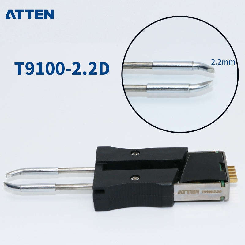 The ATTEN GT-T9100 tweezer tip delivers precision soldering for delicate electronic work. Engineered for the ST-1509 station, this tip excels at micro-component placement and fine-pitch assembly tasks.
The specialized tweezer design provides superior control and accessibility in confined spaces, making it ideal for SMD rework, jewelry repair, and intricate circuit board modifications.