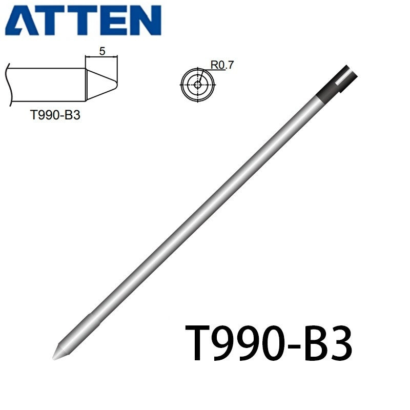 Other T990 Series Models: T990-B, K,KU, I, B2, BL,&nbsp;
T990-BC1, BC2, BC3, C1, C4, B3, B4,
T990-D08, D16, D24, D4, D52,
Compatible with ST-990/ST-909, ST-8602D/ST-8902D soldering station iron.
Lead-free intergrated heater.