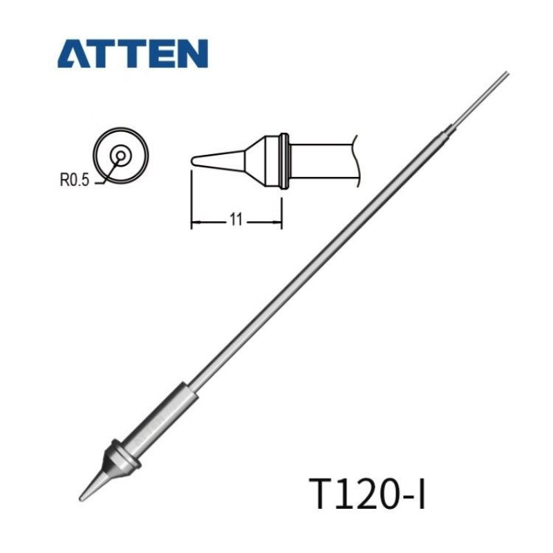 Other T120 Series Models: T120-K, SK, LK, LB, B, I, 1C, 2C, 3C, 4C, 5C, 0.8D, 1.2D, 2.4D, 3.2D, 4.2D.&nbsp;

Compatible with ATTEN ST-3120D (120W) soldering station&nbsp; SP-H120 iron handle.

If you need any other model products, please kindly contact us.