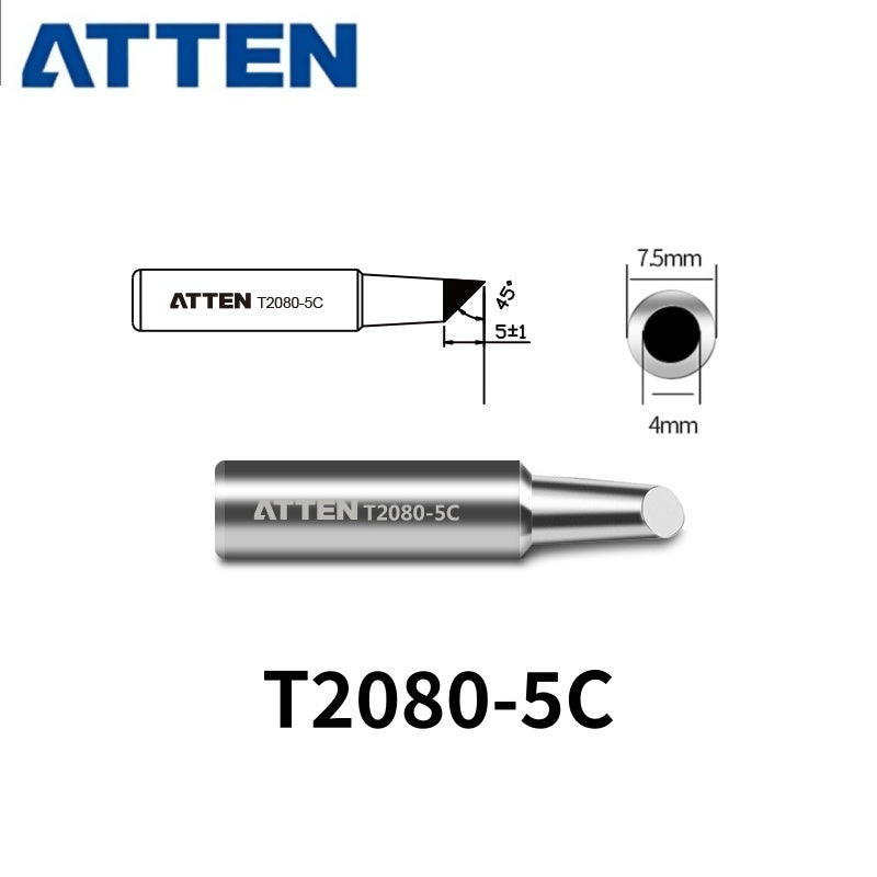 Total length: 46 mm
Outer diameter shaft: 7,5 mm
Inner diameter shaft: 4 mm
Other T2080 Series Models: T2080-B, K,SK, I, 3C, 5C, 6,4C,&nbsp;
T2080-0,8D, 1,2D, 1,6D, 2,4D, 3,2D, 4,6D, 6,5D
Compatible with ST-2080, ST-2080D (80W) Soldering Station.