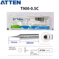 Total length: 41 mm

Outer diameter shaft: 6,5 mm
Inner diameter shaft: 4.0mm
Other T900 Series Models: T900-K, SK, 1,6K, 2,0SK,
T900-B, LB, I, SI,0.2SI, SB, IS, 0.2IS, 0.5IS
T900-0,5C, 0,8C, 1C, 2C, 3C, 4C,&nbsp;
T900-0,8D, 1,2D, 1,6D, 2,4D, 3,2D,
T900 Series soldering tips compatible with AT937/937A/938D/980E/989/989D/939, AT8586, AT8502D, SA-50/ST-2090D, ST-60, ST-80, ST-965, ST-2065D, ST-8865.