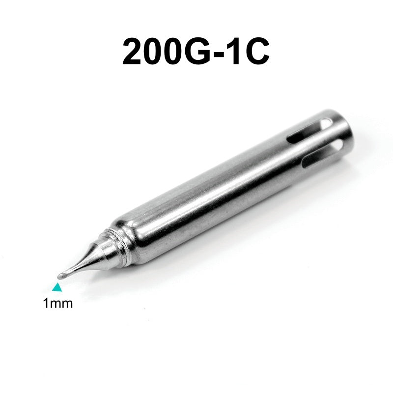 Total length: 61 mm
Inner diameter: 8 mm
Outer diameter: 8.7mm
Compatible for: QUICK 3202-901C soldering station iron (90W), QUICK 713-901B hot air gun/tin suction gun soldering station iron (90W).
Other 200G series soldering head models: 200G-I, 200G-B, 200G-J, 200G-SK, 200G-K, 200G-1C, 200G-2C, 200G-3C, 200G-4C, 200G-5C, 200G-1.2D, 200G-1.6D, 200G-2.4D, 200G-3.2D, 200G-4.2D.


If you need any other model products, please kindly contact us.