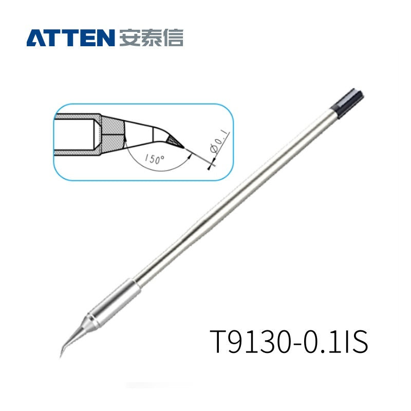 Other T9130 Series Models: T9130-K, SK, 2.0SK, SI,
T9130-1,0I, 0,5I, 0,1SI, 0,2SI, 0,3SI, 0,1IS, 0,3IS, 0,5IS,
T9130-1,2C, 2,4C, 4,6C, 1,6D, 2,4D, 3,2D, 4,6D.
Compatible with ST-9150/ST-1509 (130W) station and Y9130 soldering irons.