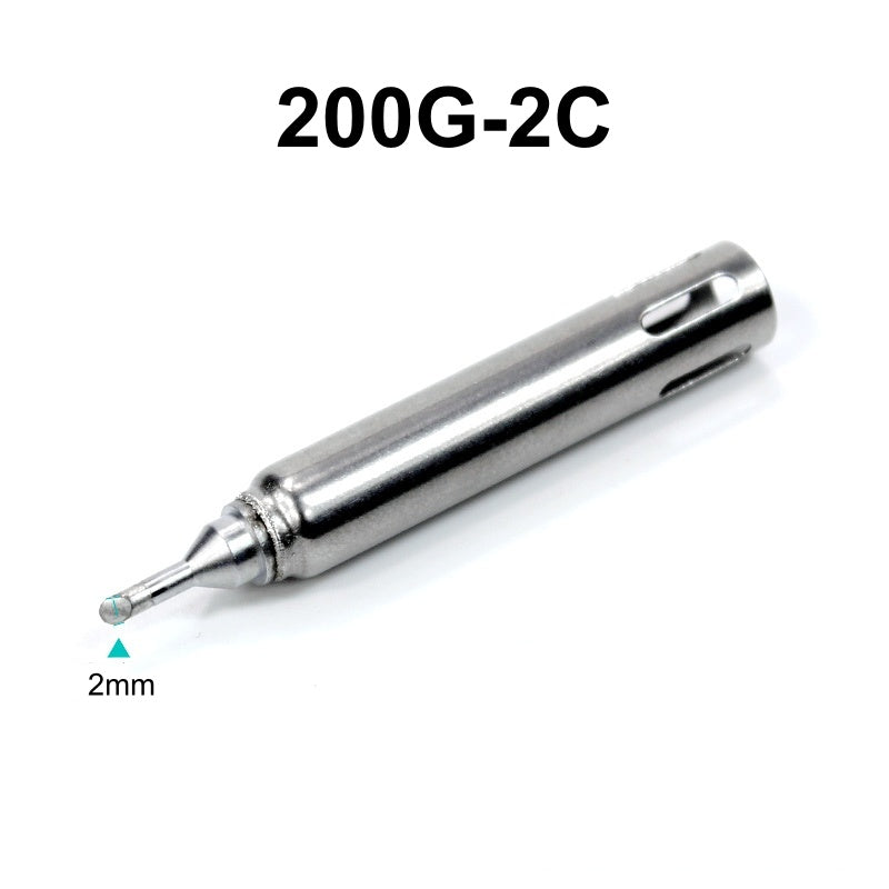 Total length: 61 mm
Inner diameter: 8 mm
Outer diameter: 8.7mm
Compatible for: QUICK 3202-901C soldering station iron (90W), QUICK 713-901B hot air gun/tin suction gun soldering station iron (90W).
Other 200G series soldering head models: 200G-I, 200G-B, 200G-J, 200G-SK, 200G-K, 200G-1C, 200G-2C, 200G-3C, 200G-4C, 200G-5C, 200G-1.2D, 200G-1.6D, 200G-2.4D, 200G-3.2D, 200G-4.2D.


If you need any other model products, please kindly contact us.