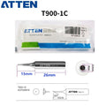 Total length: 41 mm

Outer diameter shaft: 6,5 mm
Inner diameter shaft: 4.0mm
Other T900 Series Models: T900-K, SK, 1,6K, 2,0SK,
T900-B, LB, I, SI,0.2SI, SB, IS, 0.2IS, 0.5IS
T900-0,5C, 0,8C, 1C, 2C, 3C, 4C,&nbsp;
T900-0,8D, 1,2D, 1,6D, 2,4D, 3,2D,
T900 Series soldering tips compatible with AT937/937A/938D/980E/989/989D/939, AT8586, AT8502D, SA-50/ST-2090D, ST-60, ST-80, ST-965, ST-2065D, ST-8865.