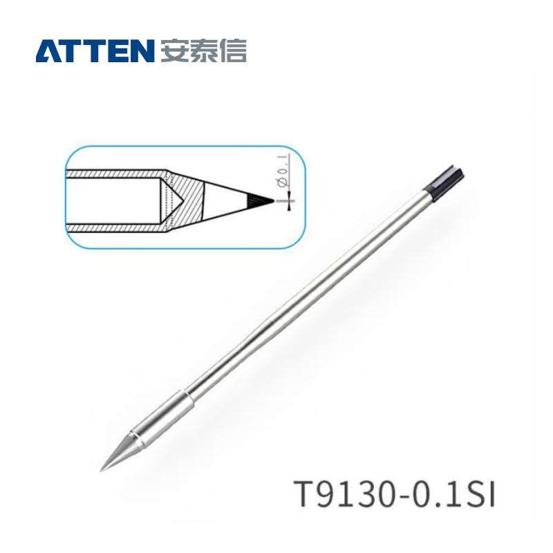 Other T9130 Series Models: T9130-K, SK, 2.0SK, SI,
T9130-1,0I, 0,5I, 0,1SI, 0,2SI, 0,3SI, 0,1IS, 0,3IS, 0,5IS,
T9130-1,2C, 2,4C, 4,6C, 1,6D, 2,4D, 3,2D, 4,6D.
Compatible with ST-9150/ST-1509 (130W) station and Y9130 soldering irons.