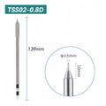 Shape: Chisel Tip, 0.8 X 10MM.
Total length: 139mm
Outer diameter: 5.0mm
Compatible for: QUICK TS1200/TS1200A/TS1200D Soldering Station.
Other QUICK TSS02 Tips Model: TSS02-B, TSS02-2B, TSS02-0.8C, TSS02-1C, TSS02-2C, TSS02-3C, TSS02-4C, TSS02-1.2D, TSS02-1.6D, TSS02-2.4D, TSS02-3.2D, TSS02-4.2D, TSS02-I, TSS02-I-02, TSS02-J-01, TSS02-K, TSS02-SK, TSS02-SK-01, TSS02B-I-02, TSS02B-J-02, TSS02B-SK-02.


If you need any other model products, please kindly contact us.