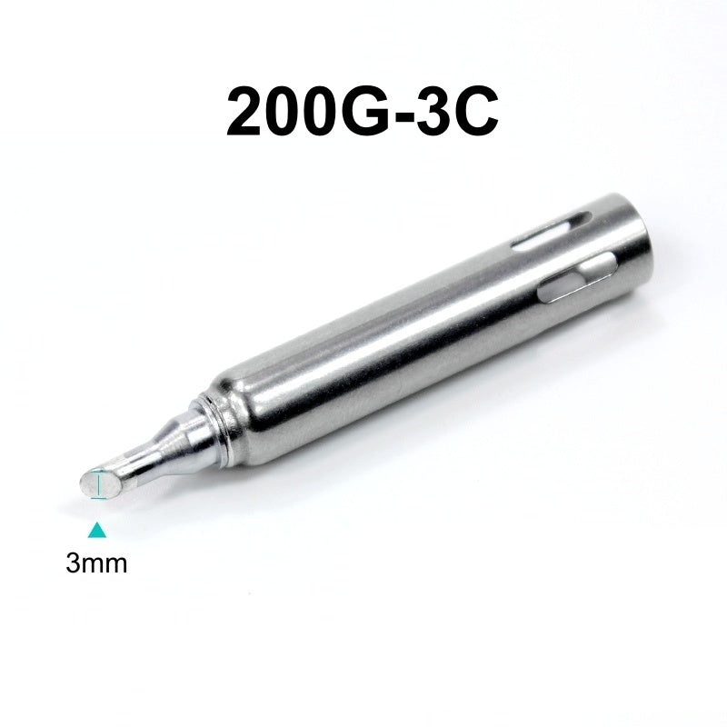 Total length: 61 mm
Inner diameter: 8 mm
Outer diameter: 8.7mm
Compatible for: QUICK 3202-901C soldering station iron (90W), QUICK 713-901B hot air gun/tin suction gun soldering station iron (90W).
Other 200G series soldering head models: 200G-I, 200G-B, 200G-J, 200G-SK, 200G-K, 200G-1C, 200G-2C, 200G-3C, 200G-4C, 200G-5C, 200G-1.2D, 200G-1.6D, 200G-2.4D, 200G-3.2D, 200G-4.2D.


If you need any other model products, please kindly contact us.