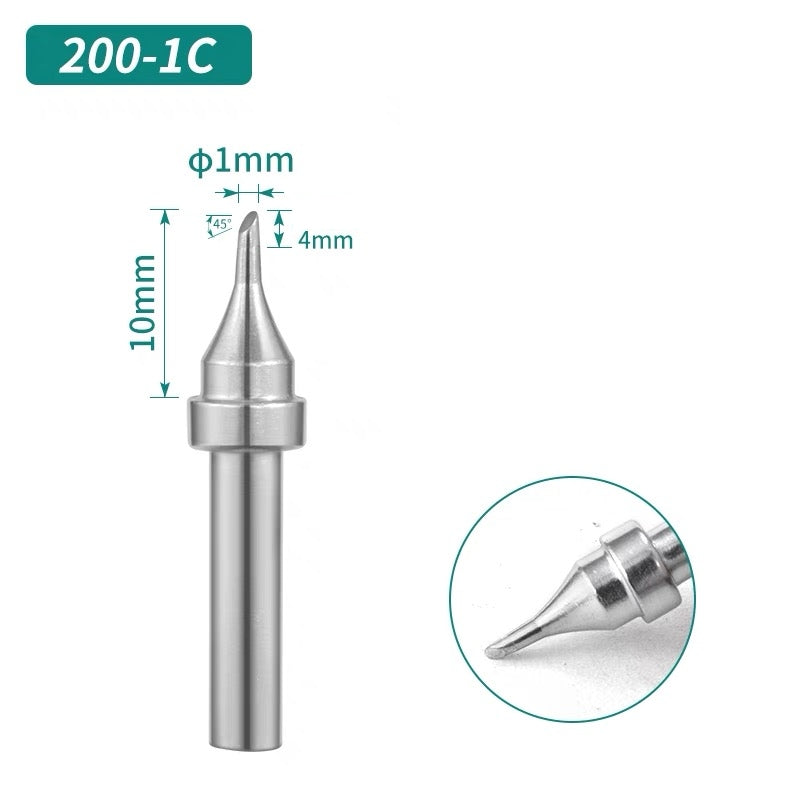 Shape: Bevel Tip, 1MM/45DEG X 10MM.
Total length: 31.5mm
Inner diameter: 2.0mm
Outer diameter: 4.0mm
Compatible for: QUICK TS2200/203H/503/504/203D/376D&nbsp;Soldering Station.
Other QUICK 200 Tips Model: 200-I, 200-J, 200-B, 200-2B, 200-LB, 200-SK, 200-K, 200-LK, 200-2C, 200-3C, 200-4C, 200-5C, 200-0.8D, 200-1.2D, 200-1.6D, 200-2.4D, 200-3.2D.


If you need any other model products, please kindly contact us.