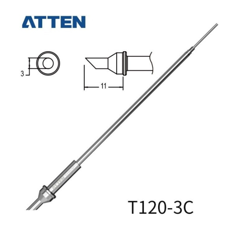Other T120 Series Models: T120-K, SK, LK, LB, B, I, 1C, 2C, 3C, 4C, 5C, 0.8D, 1.2D, 2.4D, 3.2D, 4.2D.&nbsp;

Compatible with ATTEN ST-3120D (120W) soldering station&nbsp; SP-H120 iron handle.

If you need any other model products, please kindly contact us.