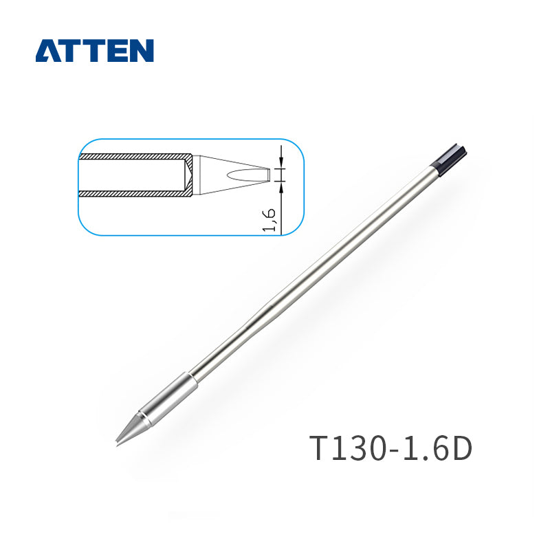 Other T130 Series Models: T130-K, SK, 2,0SK,&nbsp;
T130-SI, 0,1SI, 0.3SI, 0,2SI, 0,5I, 1,0I, 0,1IS, 0,3IS, 0,5IS,&nbsp;
T130-1,2C, 2,4C, 3,2C, 4,6C, 1,6D, 2,4D, 3,2D, 4,6D.
Compatible with GT6200 (130W), GT6150 (130W) station and GT-Y130 soldering irons.