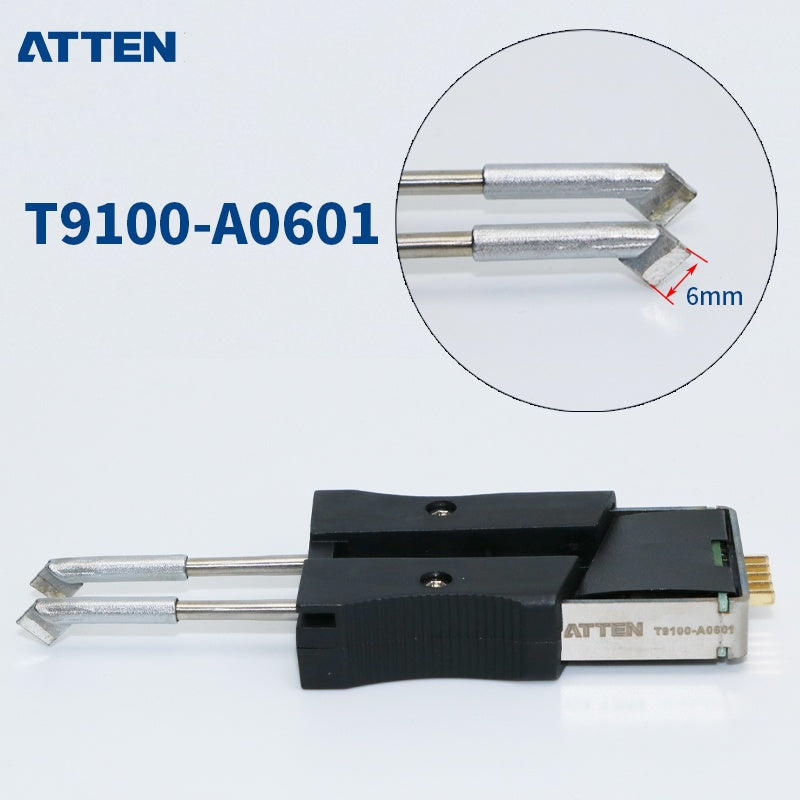 The ATTEN GT-T9100 tweezer tip delivers precision soldering for delicate electronic work. Engineered for the ST-1509 station, this tip excels at micro-component placement and fine-pitch assembly tasks.
The specialized tweezer design provides superior control and accessibility in confined spaces, making it ideal for SMD rework, jewelry repair, and intricate circuit board modifications.