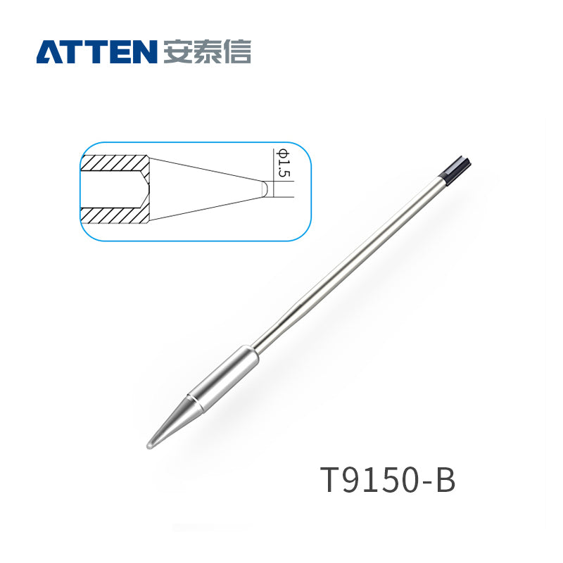 Other T9150 Series Models: T9150-K, B, 3C, 5C, 6,5C, 3,2D, 4,6D, 6,5D
Compatible with ST-9150 (150W) /ST-1509 (150W) station and Y9150 soldering irons.