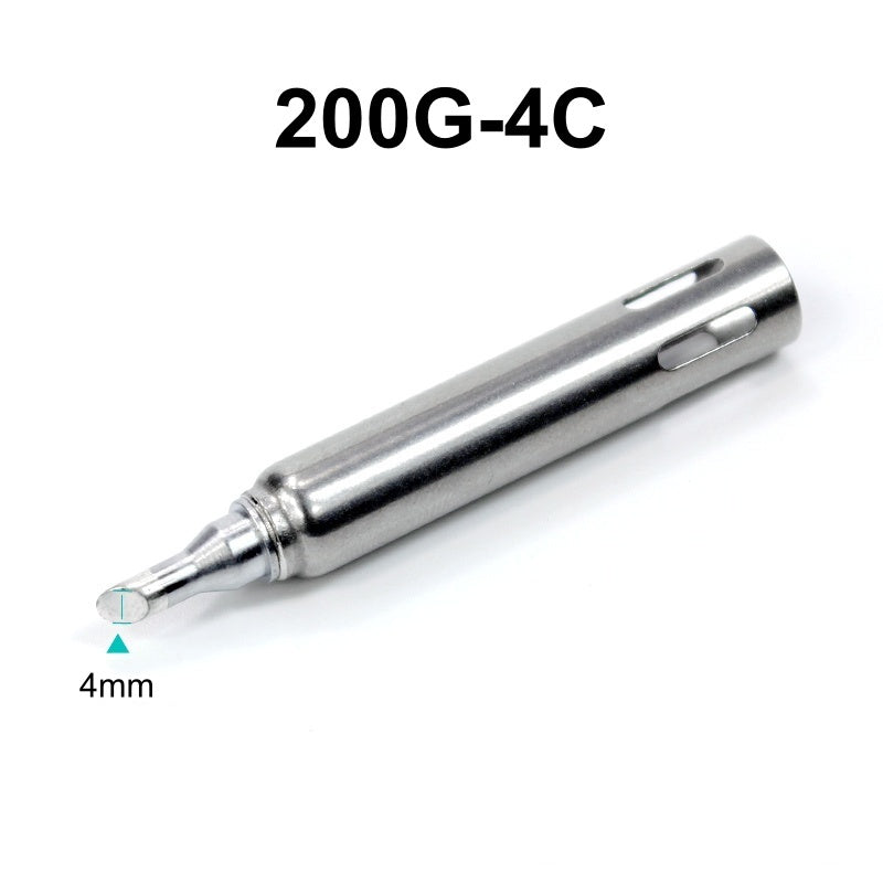 Total length: 61 mm
Inner diameter: 8 mm
Outer diameter: 8.7mm
Compatible for: QUICK 3202-901C soldering station iron (90W), QUICK 713-901B hot air gun/tin suction gun soldering station iron (90W).
Other 200G series soldering head models: 200G-I, 200G-B, 200G-J, 200G-SK, 200G-K, 200G-1C, 200G-2C, 200G-3C, 200G-4C, 200G-5C, 200G-1.2D, 200G-1.6D, 200G-2.4D, 200G-3.2D, 200G-4.2D.


If you need any other model products, please kindly contact us.