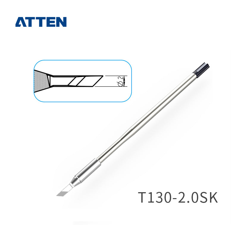 Other T130 Series Models: T130-K, SK, 2,0SK,&nbsp;
T130-SI, 0,1SI, 0.3SI, 0,2SI, 0,5I, 1,0I, 0,1IS, 0,3IS, 0,5IS,&nbsp;
T130-1,2C, 2,4C, 3,2C, 4,6C, 1,6D, 2,4D, 3,2D, 4,6D.

Compatible with GT6200 (130W), GT6150 (130W) station and GT-Y130 soldering irons.