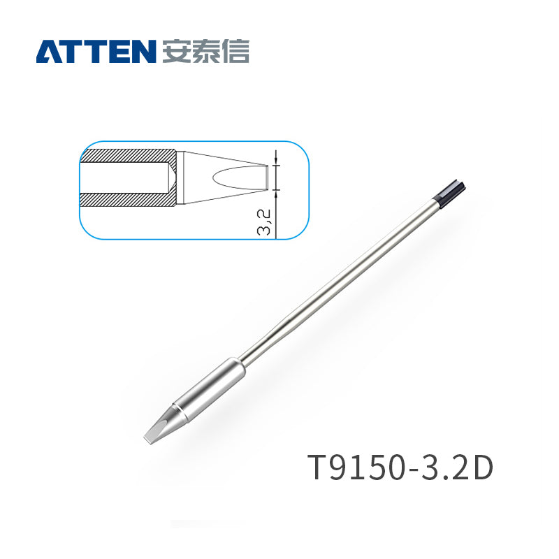 Other T9150 Series Models: T9150-K, B, 3C, 5C, 6,5C, 3,2D, 4,6D, 6,5D
Compatible with ST-9150 (150W) /ST-1509 (150W) station and Y9150 soldering irons.