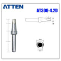 Total length: 31,9 mm
Outer diameter shaft: 4 mm
Inner diameter shaft: 2 mm
Other T300 Series Models: T300-B, K,SK, &nbsp;I, IS, LI, H, RT, 1C, 2C, 3C, 4C,
T300-0,8D, 1,2D, 1,6D, 2,4D, 3,2D,4,2D
Compatible with AT306H AT306DH ST3090, 203H/203/204/204H
503/504 (90W) series Soldering Station.
