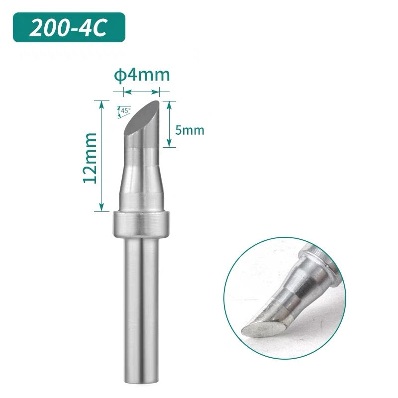 Shape: Bevel Tip, 4MM/45DEG X 12MM.
Total length: 31.5mm
Inner diameter: 2.0mm
Outer diameter: 4.0mm
Compatible for: QUICK TS2200/203H/503/504/203D/376D&nbsp;Soldering Station.
Other QUICK 200 Tips Model: 200-I, 200-J, 200-B, 200-2B, 200-LB, 200-SK, 200-K, 200-LK, 200-1C, 200-2C, 200-3C, 200-5C, 200-0.8D, 200-1.2D, 200-1.6D, 200-2.4D, 200-3.2D.


If you need any other model products, please kindly contact us.