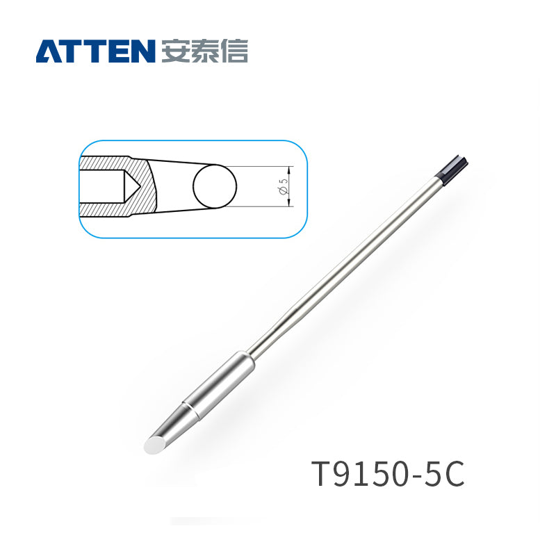Other T9150 Series Models: T9150-K, B, 3C, 5C, 6,5C, 3,2D, 4,6D, 6,5D
Compatible with ST-9150 (150W) /ST-1509 (150W) station and Y9150 soldering irons.