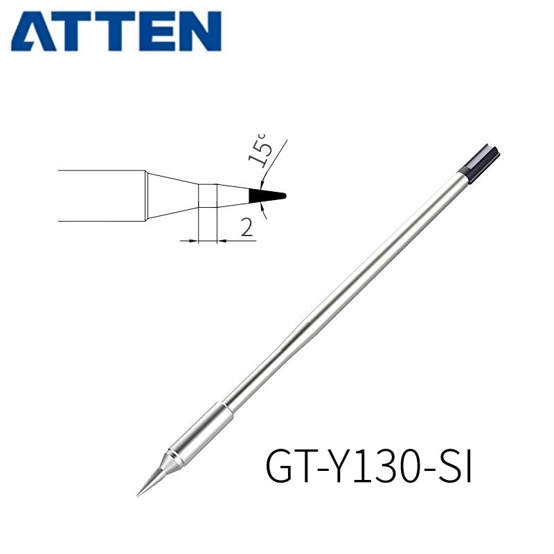 Other T130 Series Models: T130-K, SK, 2,0SK,&nbsp;
T130-SI, 0,1SI, 0.3SI, 0,2SI, 0,5I, 1,0I, 0,1IS, 0,3IS, 0,5IS,&nbsp;
T130-1,2C, 2,4C, 3,2C, 4,6C, 1,6D, 2,4D, 3,2D, 4,6D.
Compatible with GT6200 (130W), GT6150 (130W) station and GT-Y130 soldering irons.