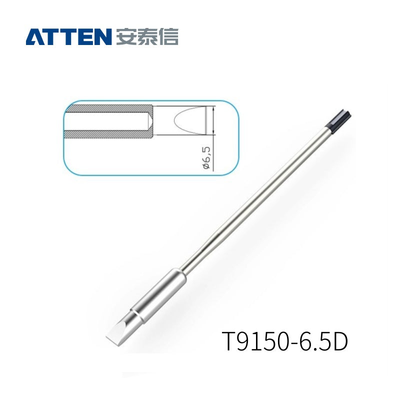 Other T9150 Series Models: T9150-K, B, 3C, 5C, 6,5C, 3,2D, 4,6D, 6,5D
Compatible with ST-9150 (150W) /ST-1509 (150W) station and Y9150 soldering irons.