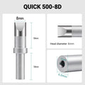 Total length: 40.3mm
Head diameter: 8.0mm
Inner diameter: 2.0mm
Outer diameter: 6.0mm
Compatible for: QUICK 205, 205H＋, 2300, 3205, 376D-150 Soldering Station.
Other QUICK 500 Models: 500-B-01, 500-2B, 500-4DK, 500-3.5D, 500-5D, 500-6D, 500-2C, 500-3C, 500-4C, 500-5C, 500-6C, 500-8C, 500-B, 500-K, 500-SK, 500-2.5D, 500-4.2D.
If you need any other model products, please kindly contact us.