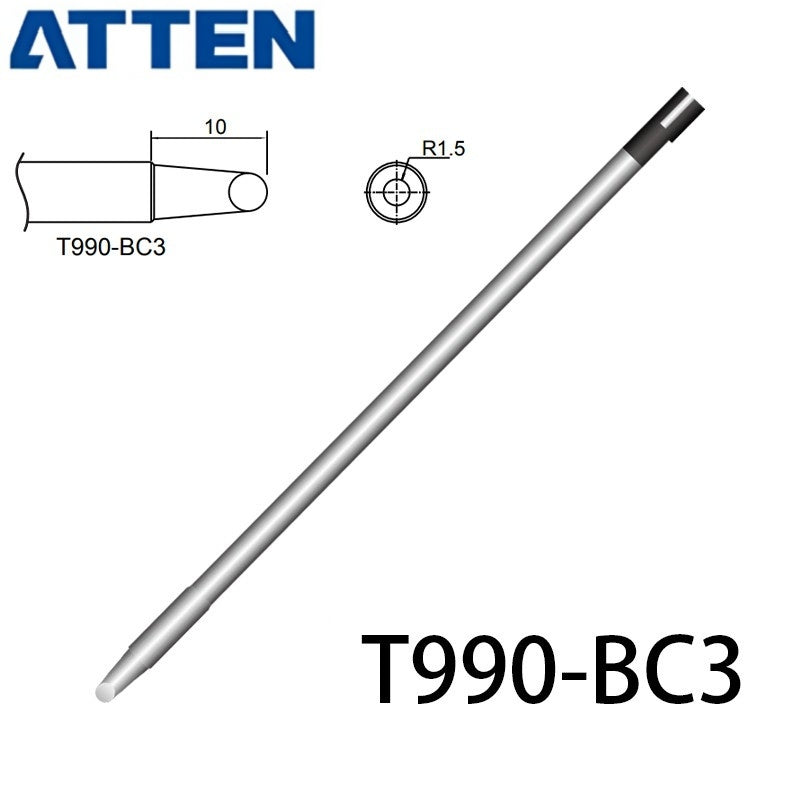 Other T990 Series Models: T990-B, K,KU, I, B2, BL,&nbsp;
T990-BC1, BC2, BC3, C1, C4, B3, B4,
T990-D08, D16, D24, D4, D52,
Compatible with ST-990/ST-909, ST-8602D/ST-8902D soldering station iron.
Lead-free intergrated heater.