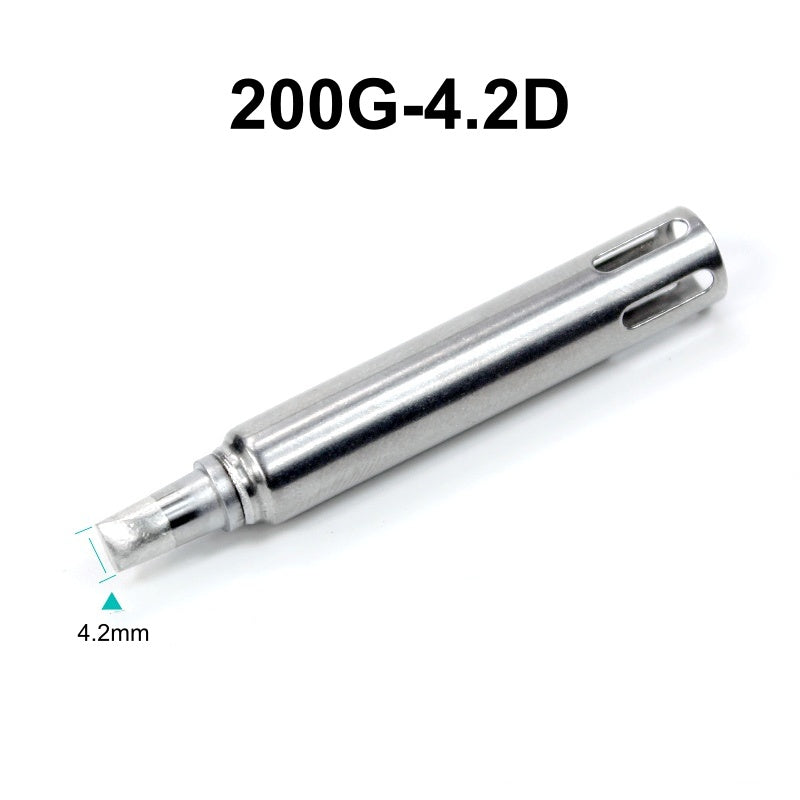 Total length: 61 mm
Inner diameter: 8 mm
Outer diameter: 8.7mm
Compatible for: QUICK 3202-901C soldering station iron (90W), QUICK 713-901B hot air gun/tin suction gun soldering station iron (90W).
Other 200G series soldering head models: 200G-I, 200G-B, 200G-J, 200G-SK, 200G-K, 200G-1C, 200G-2C, 200G-3C, 200G-4C, 200G-5C, 200G-1.2D, 200G-1.6D, 200G-2.4D, 200G-3.2D, 200G-4.2D.


If you need any other model products, please kindly contact us.