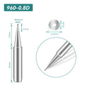 Shape: Chisel Tip, 0.8 X 17MM.
Total length: 42mm
Inner diameter: 4.0mm
Outer diameter: 6.5mm
Compatible for: QUICK TS1100/236/936/936A/936C/967/969/969A/375A+/375B+/3104/707/708/709&nbsp;Soldering Station.
Other QUICK 960 Tips Model: 960-B, 960-2B, 960-0.8C, 960-1C, 960-2C, 960-3C, 960-4C, 960-1.2D, 960-1.6D, 960-2.4D, 960-3.2D, 960-I, 960-J, 960-LB, 960-LI, 960-K, 960-SK.


If you need any other model products, please kindly contact us.