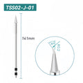 Shape: Bent Conical Tip, R0.2MM/30DEG X 11.4MM.
Total length: 141mm
Outer diameter: 5.0mm
Compatible for: QUICK TS1200/TS1200A/TS1200D Soldering Station.
Other QUICK TSS02 Tips Model: TSS02-B, TSS02-2B, TSS02-0.8C, TSS02-1C, TSS02-2C, TSS02-3C, TSS02-4C, TSS02-0.8D, TSS02-1.2D, TSS02-1.6D, TSS02-2.4D, TSS02-3.2D, TSS02-4.2D, TSS02B-SK-02, TSS02B-I-02, TSS02-K, TSS02-SK, TSS02B-J-02, TSS02-SK-01.


If you need any other model products, please kindly contact us.
